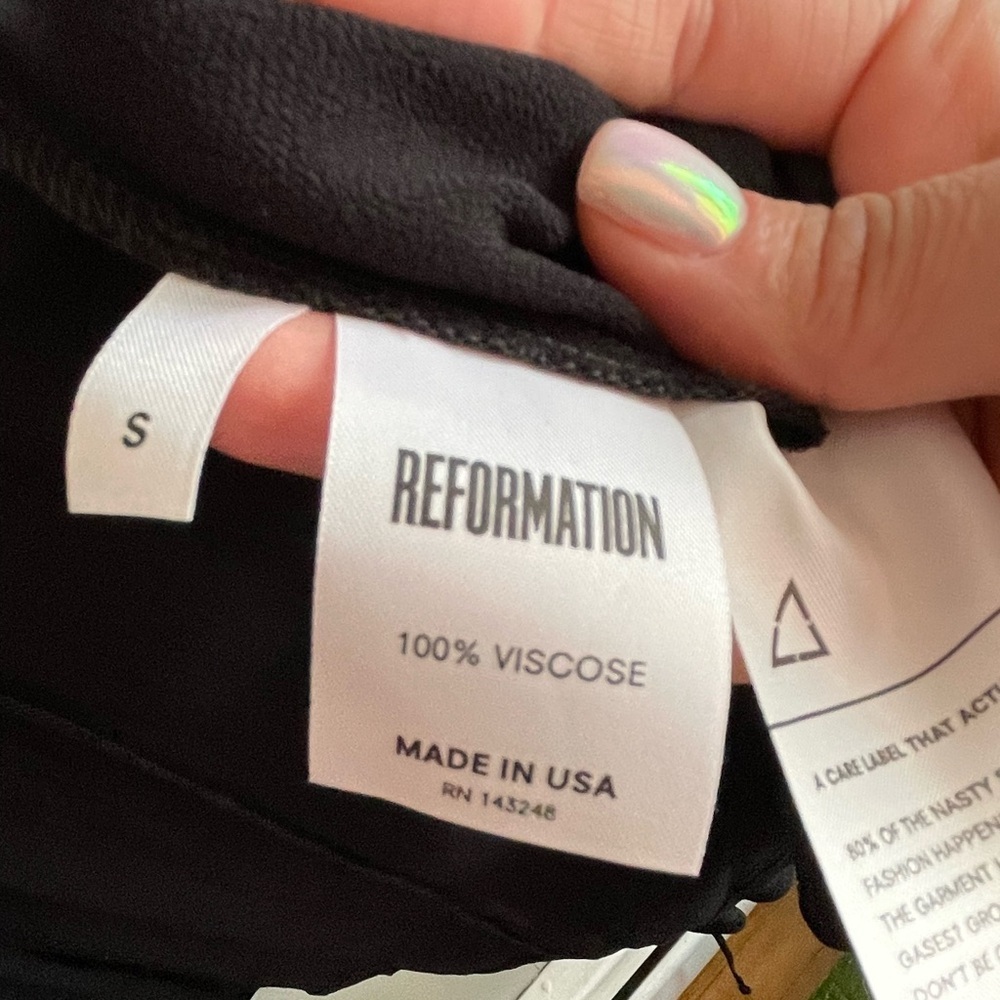 Reformation Black Ruched Sheath Dress - Picture 7 of 9